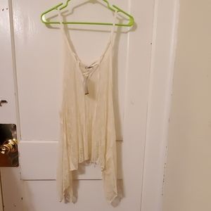 Ecote flowy lace tank top NWT size Large